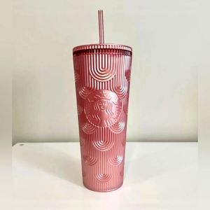 2023 Starbucks Fall Shimmer Pink Mermaid Cold Cup Tumbler 24oz